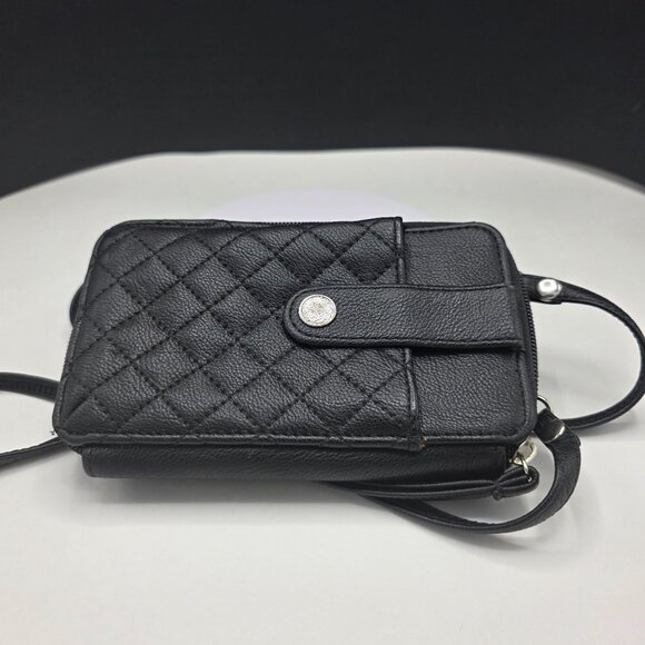 Jessica McClintock Quilted Crossbody Wristlet Phone Case 4CC Cash ID Slots Coin - Picture 1 of 4